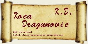 Koča Dragunović vizit kartica